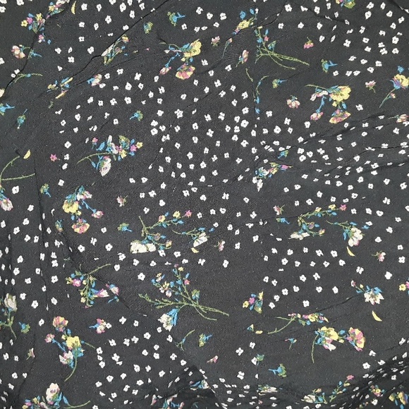 Art Class Floral Long sleeve Ruffle tiered High Neck boho Top Girls XL Women S - Picture 14 of 14